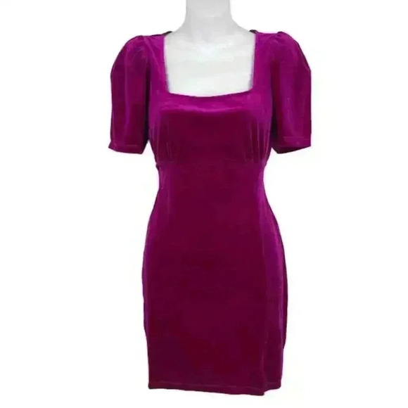 Lush Dresses & Skirts - NWOT Hot Pink Velvet Lush Mini Dress Size Medium